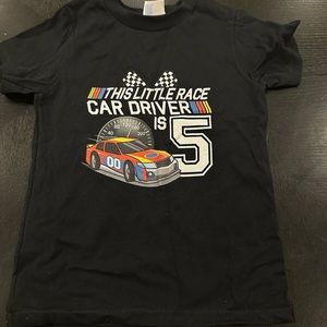 Birthday 5 Car T-shirt Size 4